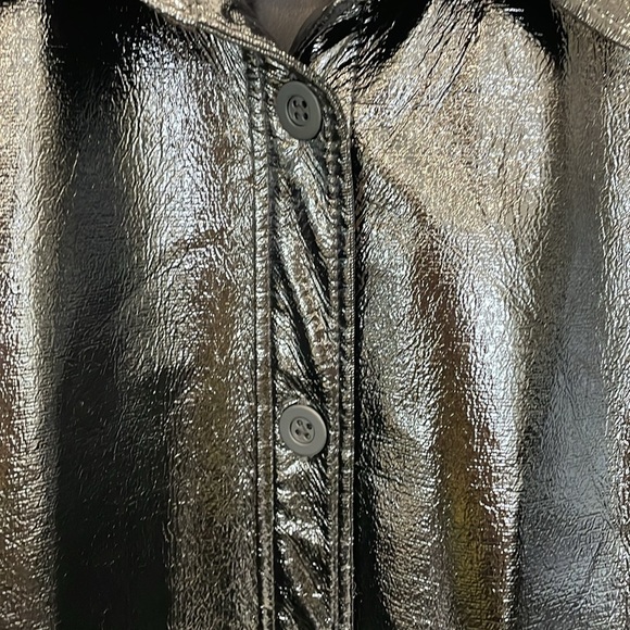 Aritzia Babaton Pelli Shirt Jacket Black/Vegan Leather - Picture 5 of 10